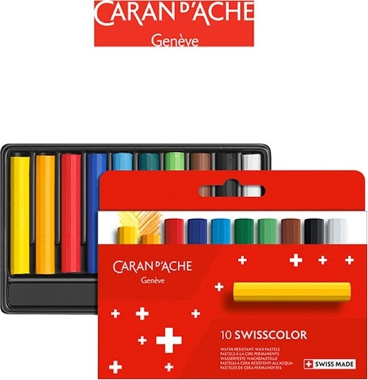 Picture of Caran d`Arche Kredki woskowe CARAN D'ACHE Swisscolor, kartonowe pudełko, 10 szt.