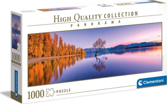 Изображение Clementoni Puzzle 1000el panorama Widok na jezioro Wanaka Tree 39608