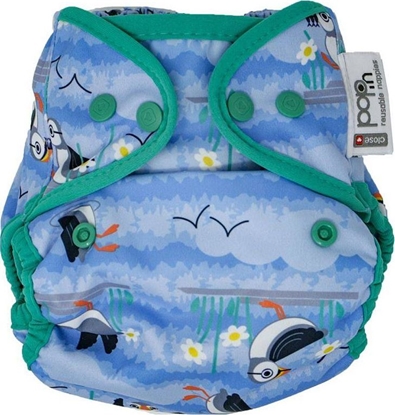 Attēls no Close Caboo Otulacz, pieluszka wielorazowa z napami Blue Puffin 3-16 kg, 1 szt.