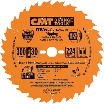 Изображение CMT piła uniwersalna ITK D=165 F=20 Z=24N K=1,7/1,0 ultracienka (271.165.24H)