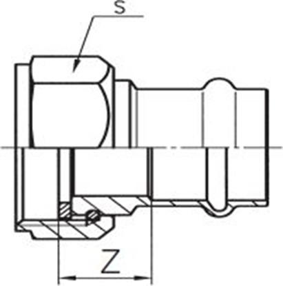 Attēls no Conex Adapter z luźną nakrętką GW 18mm x 3/4" (P435501806000)