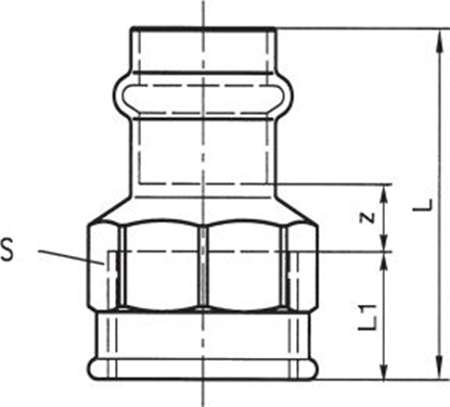 Изображение Conex Mufa przejściowa serii B Press GW 28mm x 3/4" (P4270G02806000)