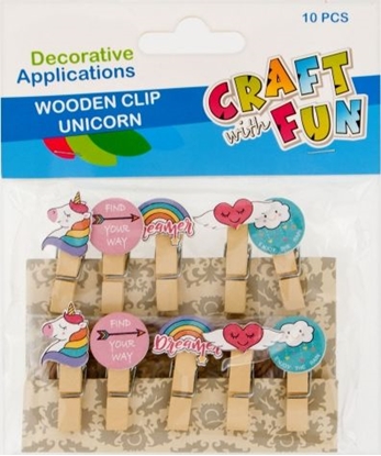 Изображение Craft with Fun CF OZDOBA DEK DREW SPINACZ JEDNOROZ 10SZT 20/200