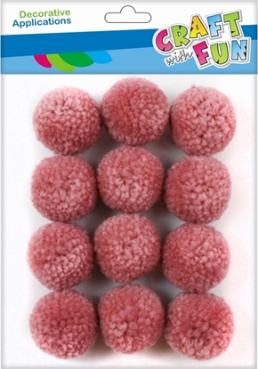 Изображение Craft with Fun CF OZDOBA DEK POMPON WELNA 3CM/12SZT ROZ 12/144