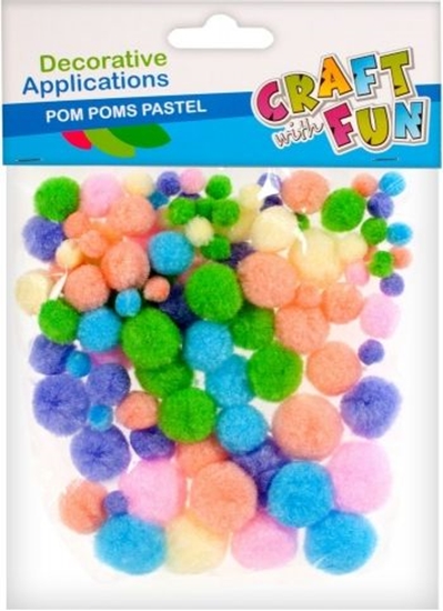 Изображение Craft with Fun Ozdoba Dekoracyjna Pompon Pastel (MQ 003)