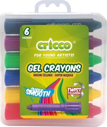 Picture of Cricco Kredki żelowe Twist 6 kolorów CRICCO