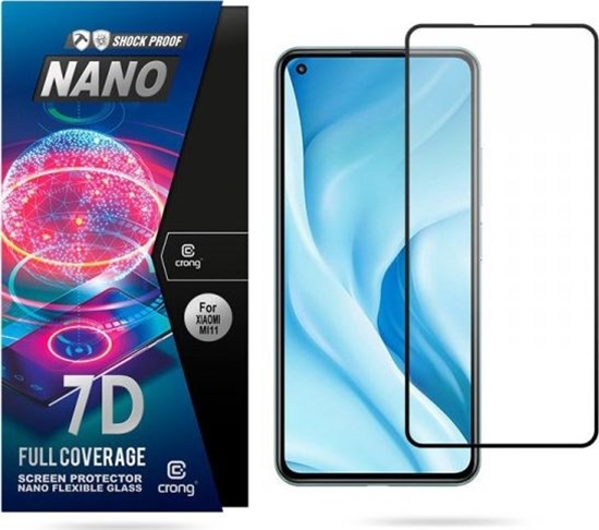 Picture of Crong Crong 7D Nano Flexible Glass Niepękające szkło hybrydowe 9H na cały ekran Xiaomi Mi 11 Lite 5G