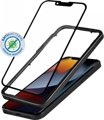 Изображение Szkło ochronne Anti-Bacterial 3D Armour Glass iPhone 14 / iPhone 13 / iPhone 13 Pro z ramką instalacyjną