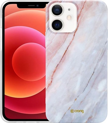 Изображение Crong Crong Marble Case etui na iPhone 12 Mini (różowy)