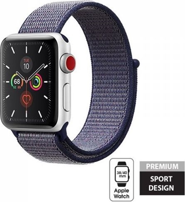 Изображение Crong Crong Nylon Band - Pasek sportowy Apple Watch 38/40 mm (Midnight Blue)