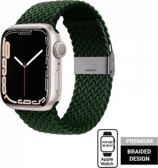 Изображение Crong Pasek pleciony Crong Wave Band do Apple Watch 38/40/41 mm zielony