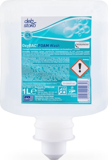 Picture of DEB Mydło antybakteryjne w pianie DEB Oxybac Foam Wash, zapas do dozownika, 1000ml