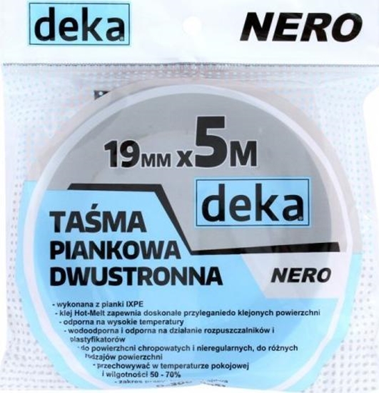 Picture of Deka TAŚMA DWUSTRONNA PIANKOWA NERO CZARNA 19MM*5M