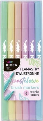 Изображение Derform Flamastry dwustronne pastelowe 6 kol KIDEA