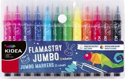 Изображение Derform Flamastry Jumbo 12 kolorów KIDEA