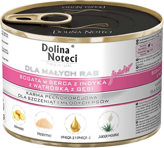 Picture of Dolina Noteci Premium Junior serca z indyka z wątróbką z gęsi 185 g