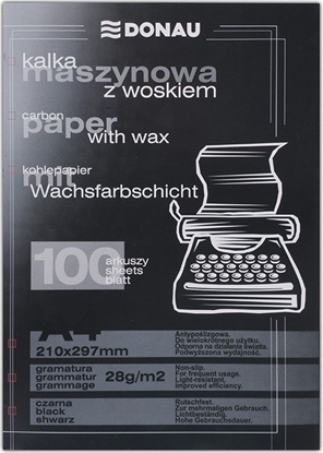 Attēls no Donau KALKA MASZYNOWA DONAU Z WOSKIEM, A4, 100SZT., CZARNA 1922100PL-01