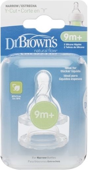 Изображение Dr Browns Smoczek wąski Standard-silik 9m+ 2 sztuki (QU0051)