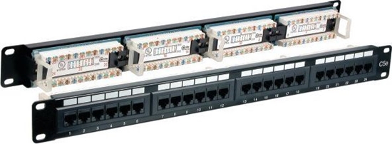 Picture of EFB Patch panel 1U 24x RJ45 Cat.5e UTP (37584.1)