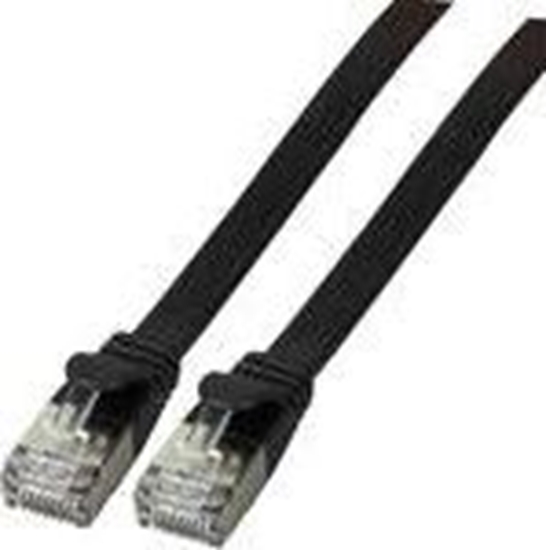 Picture of EFB Płaski kabel połączeniowy RJ45 U / FTP, kat. 6A, PVC, 0,5 m, czarny (K5545SW.0,5)