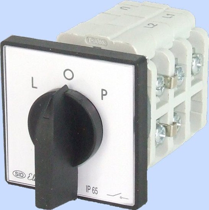 Picture of Elektromet Łącznik krzywkowy L-0-P 3P 16A IP65 z płytką Łuk 16-42 (921612)