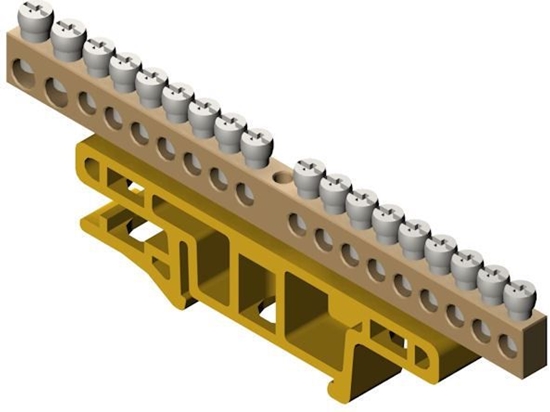 Picture of Elektro-Plast Listwa zaciskowa na szynę 18-torowa żółta TH35 LZ-18/N (0922-01)