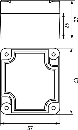 Picture of Elektro-Plast STRONG Puszka hermetyczna n/t 63x57x37mm IP67 PHP-117 szary (62.117)