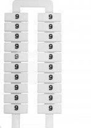 Изображение EM Group Oznacznik do złączek szynowych 2,5-70mm2 /9/ biały (43192)
