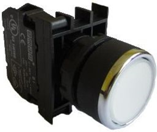 Picture of Emas Przycisk sterowniczy biały 22mm 4A 250V AC (T0-B100DB)