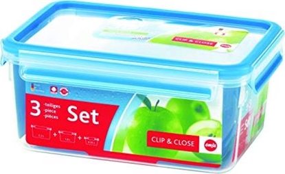 Attēls no Emsa Emsa Clip & Close Food Container Set- Set of 3 - 0.55 / 1.0 / 2.3 L