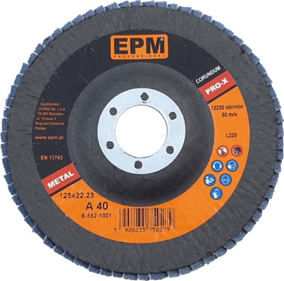 Attēls no EPM lamelka korundowa EPM PRO-X granulacja 40 125mm (E-552-1001)