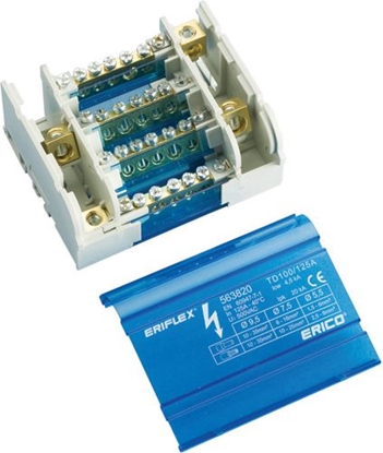 Attēls no ERICO Blok rozdzielczy 4-biegunowy 160A TD 160 AL (563990)