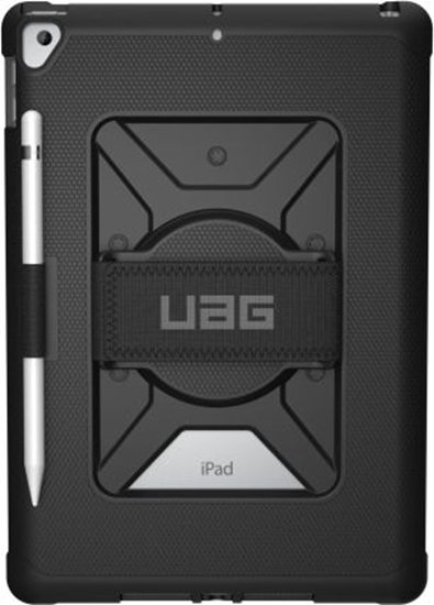 Изображение Etui na tablet UAG UAG Metropolis Hand Strap - obudowa ochronna z uchwytem na dłoń do iPad 10.2" 7&8G (czarna)