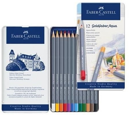 Attēls no Faber-Castell Kredki akwarelowe Goldfaber 12 kol. (114612)