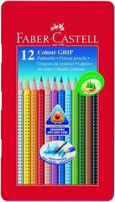 Attēls no Faber-Castell Kredki Grip 2001 opakowanie metalowe 12 sztuk