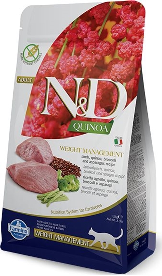 Picture of Farmina N&D Quinoa feline Weight management lamb 300g