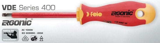 Picture of Felo Wkrętak Torx TX15 Ergonic 400 VDE izolowany 1000V 100 x 3,5mm (41815390)