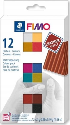 Изображение Fimo Masa plastyczna Leather 12 kolorów