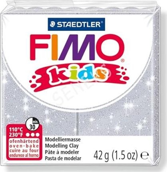 Picture of Fimo Masa plastyczna termoutwardzalna Kids brokatowa biel 42g