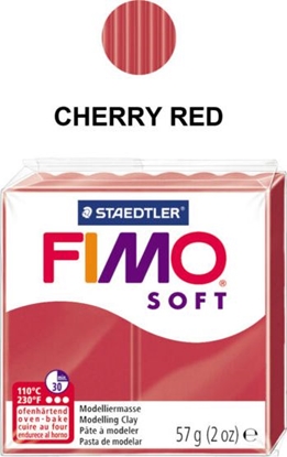 Attēls no Fimo Masa plastyczna termoutwardzalna Soft wiśniowa czerwień 57g