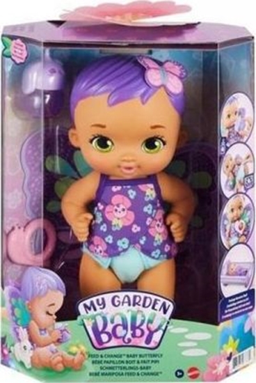 Picture of Fisher Price Lalka My Garden Baby Karmienie i przewijanie Fioletowa (GYP09/GYP11)