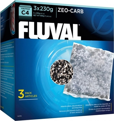 Attēls no Fluval Wkład węglowy Zeo-Carb do filtra C4, 3x230g