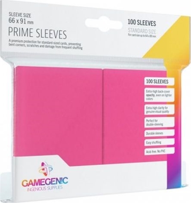 Attēls no Gamegenic Gamegenic: Prime CCG Sleeves (66x91 mm) - Pink, 100 sztuk