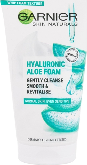 Изображение Garnier Skin Naturals Hyaluronic Aloe Foam Pianka oczyszczająca 150 ml