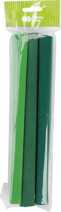 Attēls no GDD Bibuła marszczona 25x200cm zielony ciemny mix 3szt