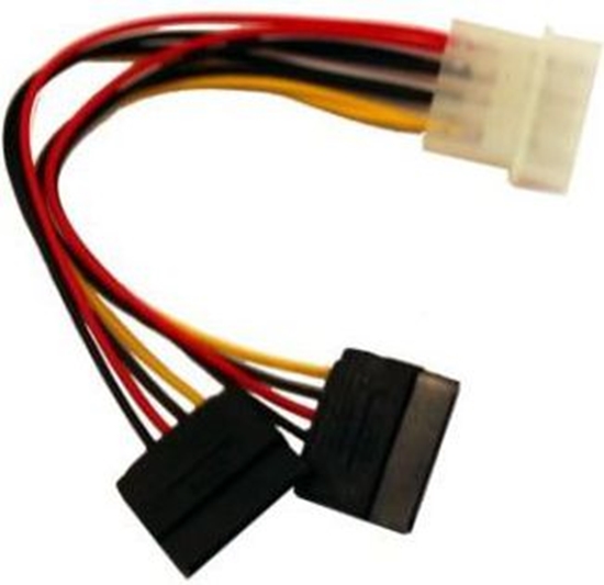 Picture of Gembird Molex - SATA x2, 0.15m, Wielokolorowy (CCSATAPSY)