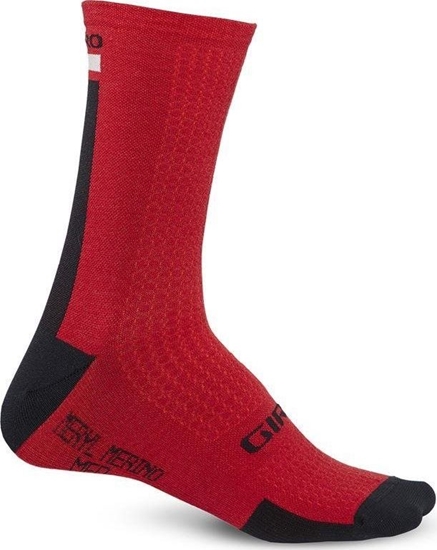 Изображение Giro Skarpety GIRO HRC + MERINO WOOL dark red black grey roz. XL (46-48) (NEW)