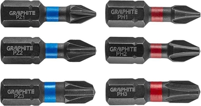 Attēls no Graphite BITY UDAROWE PH1/2/3 PZ1/2/3 X 25 MM 6 SZT. 56H540 GRAPHITE