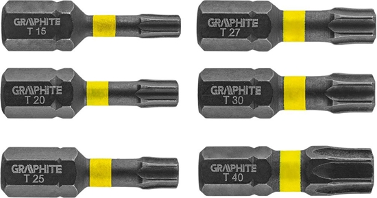 Picture of Graphite BITY UDAROWE TX10/15/20/25/30/40 X 25 MM 6 SZT. 56H541 GRAPHITE