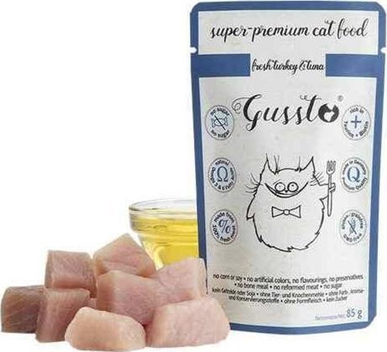 Изображение GUSSTO GUSSTO sasz.85g FRESH TURKEY TUNA /8 Pokarm dla kota z INDYKIEM I TUŃCZYKIEM